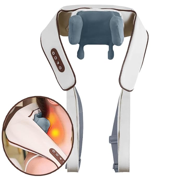 Akiara Cordless 5D Neck Massager - Deep Kneading with Heat for Neck, Back & Leg Pain Relief