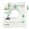 Akiara 12-Pattern Silai Machine - Electric with Reverse Stitch, Zig Zag, & Auto Rewind (White & Green)