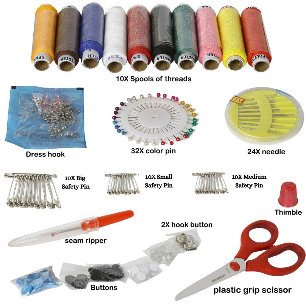 Akiara® Needle and Thread Small Sewing Kit for Home and Travel Sewing Kit Repair Set Sewing Kits Random Color