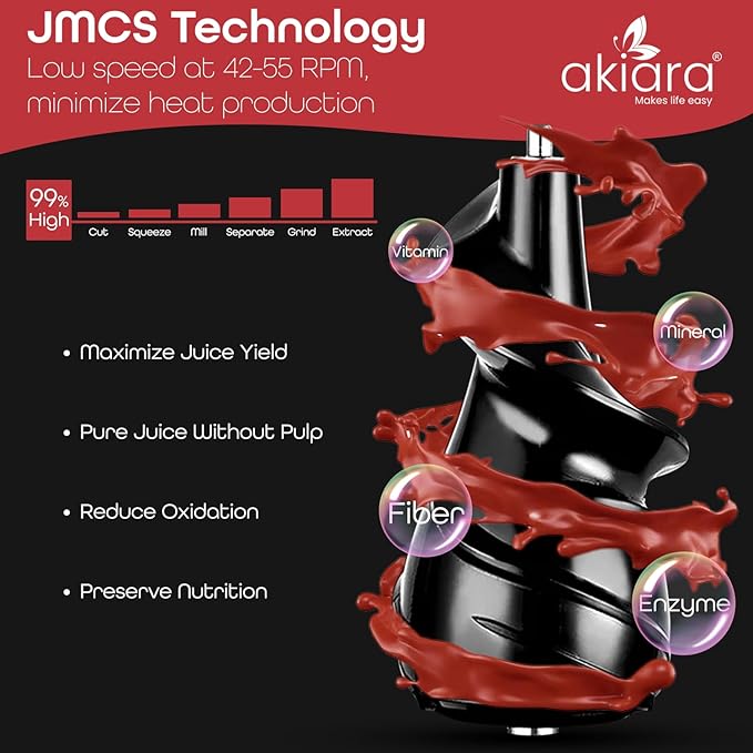 Akiara Juicer Spares, Compatible only with Akiara Cold Press Juicer only (Auger)