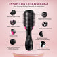 Akiara 2-in-1 Hair Straightener Brush & Volumizer Blow Dryer | Electric Comb with Adjustable Temperature, Quick Heating, Anti-Scald Design for Smooth & Shiny Styling for Men & Women