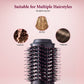 Akiara 2-in-1 Hair Straightener Brush & Volumizer Blow Dryer | Electric Comb with Adjustable Temperature, Quick Heating, Anti-Scald Design for Smooth & Shiny Styling for Men & Women
