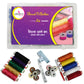 Multicolored 10 Threads & Refilled Bobbins Box with Thread Opener, Measuring Tape