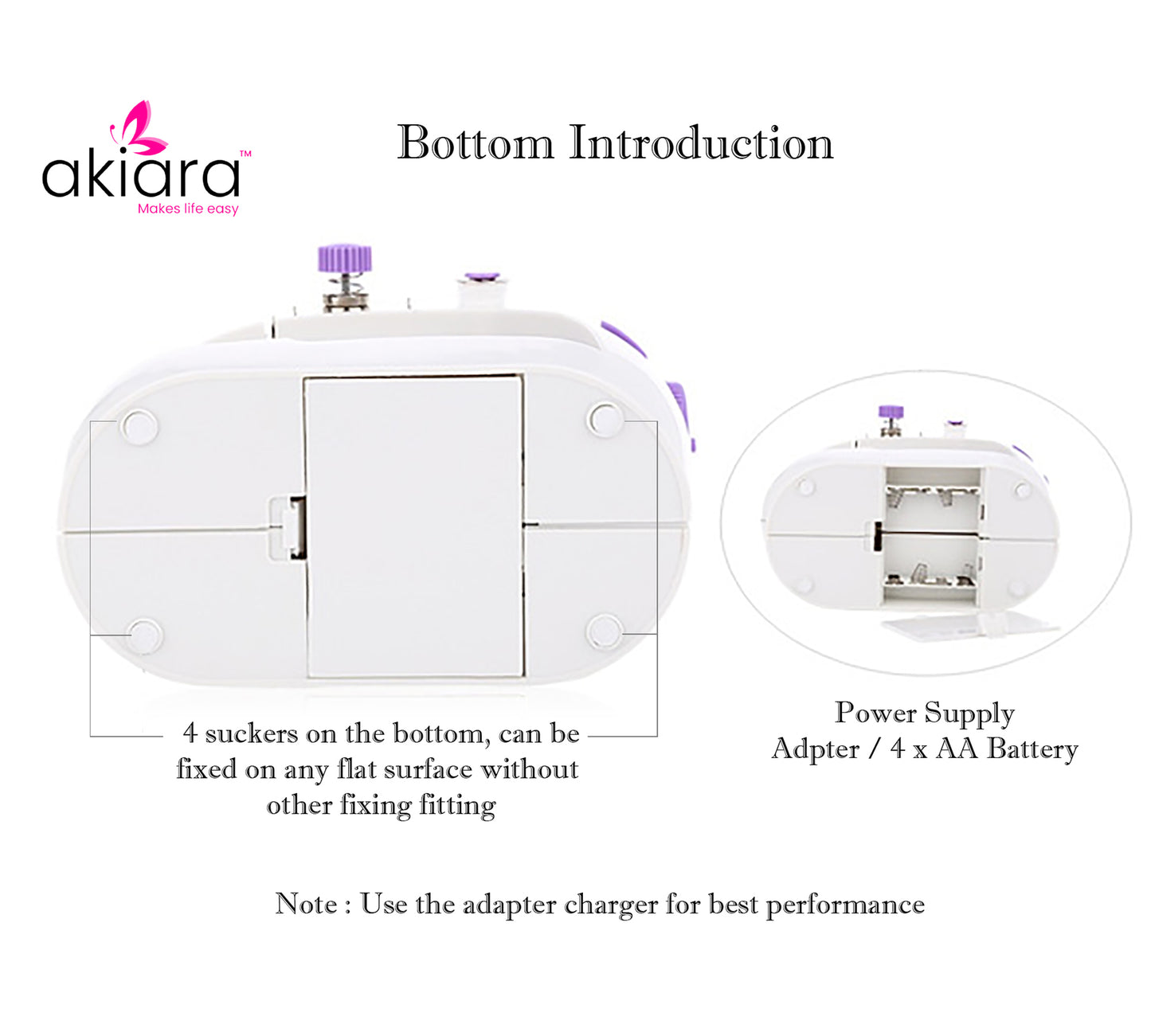 Akiara Mini Sewing Machine - Home Tailoring with Multicolor Threads & Bobbin Set