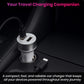 Akiara Car Charger with 10.5 Watts, Dual USB Ports, Compact Design, Built in Protections, Led Indicator, Included USB - Type-C Cable - Cellular Phones, White